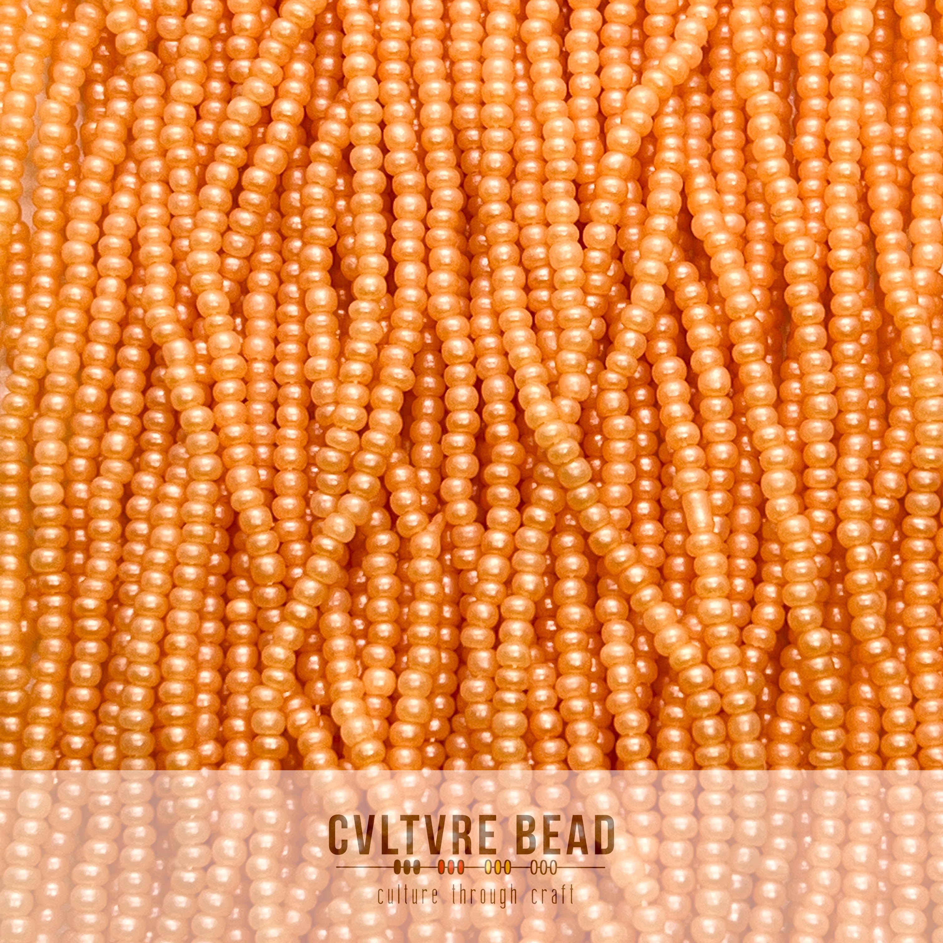 Czech Seed Bead 10/0 Lt. Orange Op Matt Pearl - 1 Hank